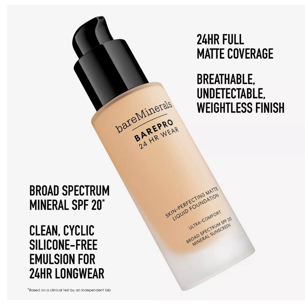 NIB bareMinerals BAREPRO 24HR Wear
Skin-Perfecting Matte Liquid
Foundation #28 - Picture 2 of 8